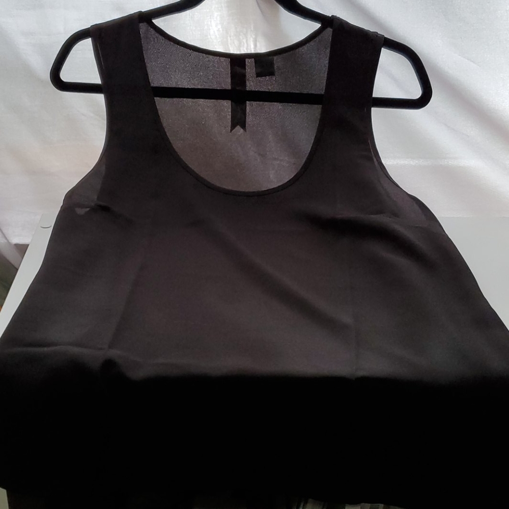 Zippered Black Dress Tank